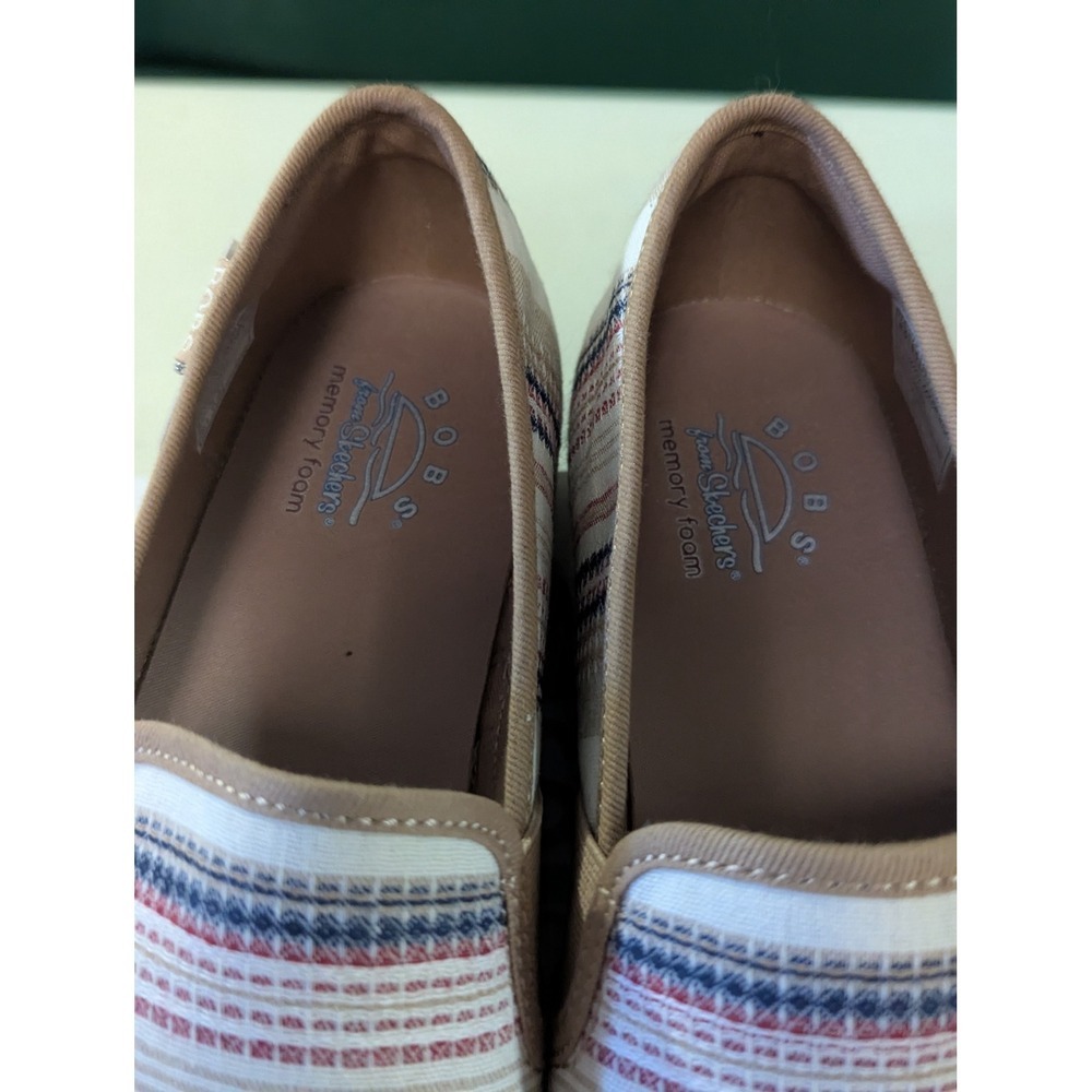 Skechers BOBS Flexpadrille Lo Stay Light Shoes Women's 8.5 Natural Multi Vegan - Picture 6 of 12